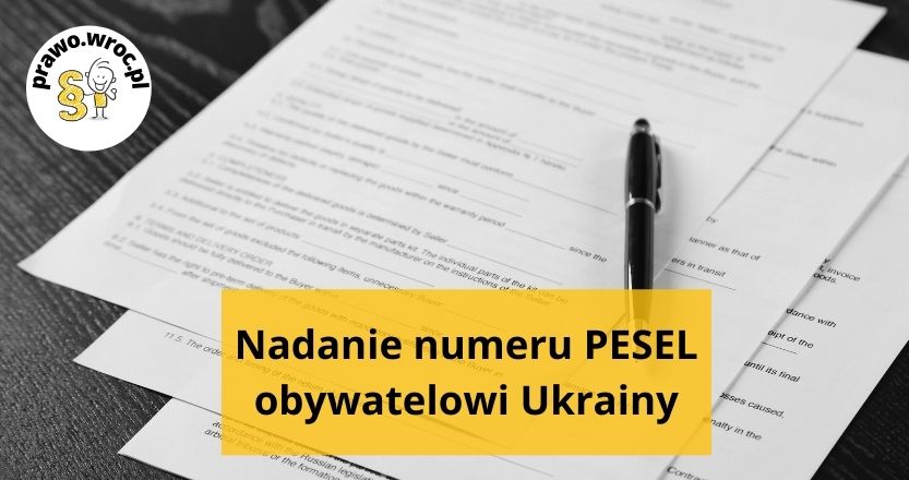 Nadanie numeru PESEL obywatelowi Ukrainy